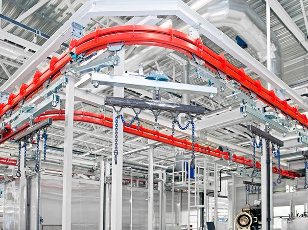 Power & Free –conveyr systems for flexible and efficient painting plant use